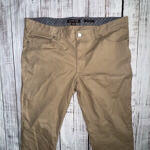 Michael Kors Men's Parker Slim Fit 5-Pocket Pants, Khaki Size 36 x 30